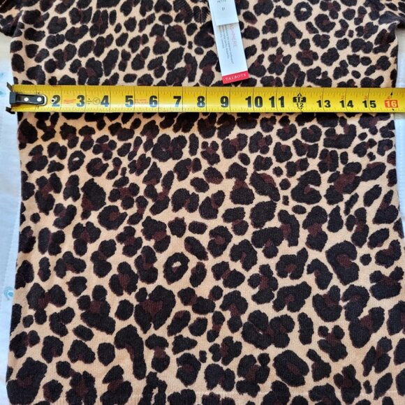 Talbots Cashmere V-Neck Sweater - Leopard New Size 0-2 Petite - Picture 7 of 12